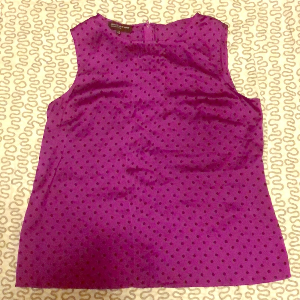 Jones New York ⚡️Purple Dotted Blouse
